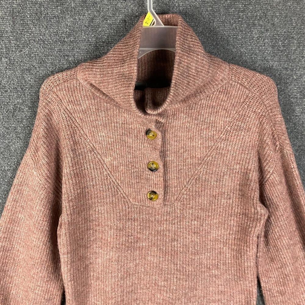 Marled Sweater Women's Medium Knit Henley Acrylic Blend‎ Adults M - Picture 2 of 8